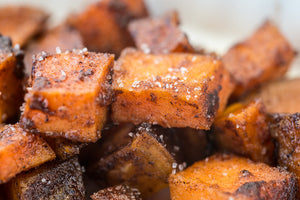 EASY VANILLA BEAN SALTED SWEET POTATOES