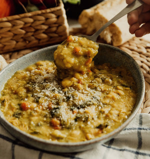 Lentil Soup with Rosemary Sage and Shiitake Cremini Salt