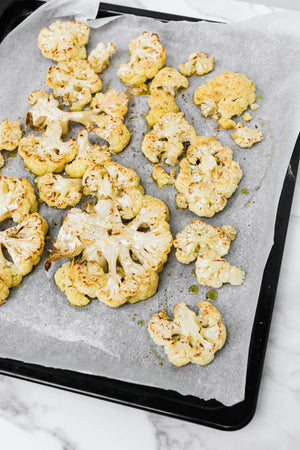 Shiitake Cremini Roasted Cauliflower