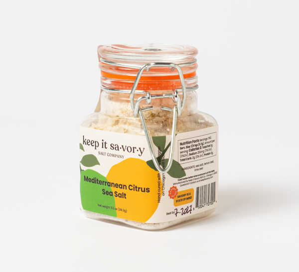 Mediterranean Citrus Sea Salt 3.5oz Glass Jar