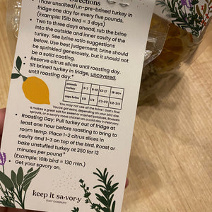 Brine Kit - Seasonal - Limited Release - Holiday