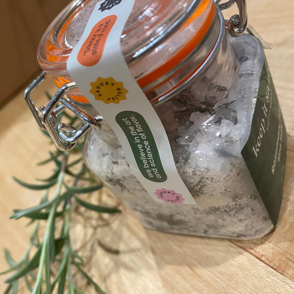 Rosemary Sage Sea Salt 3.5oz Glass Jar